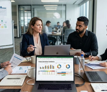 b2b marketing team around table