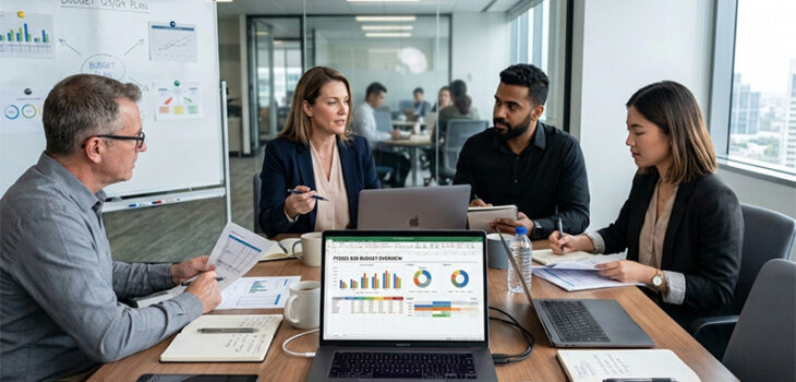 b2b marketing team around table